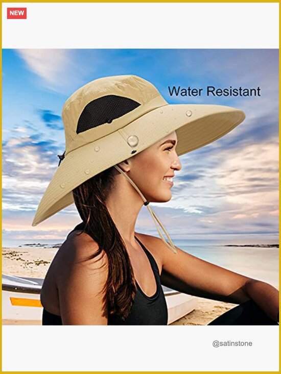 Super Wide Brim Sun Hat UPF50+ Waterproof Bucket Hat for Fishing Hiking main image 5